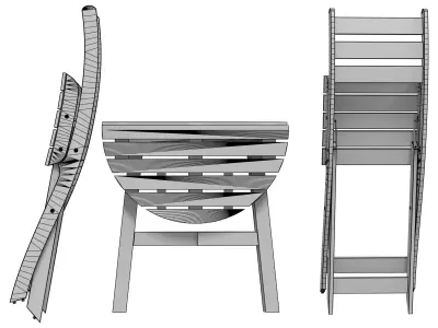 ASKHOLMEN ASKHOLMEN table wall fixture 2 warehouse chairs st  3D model