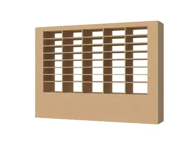 Cardboard Sideboard Low-poly 3D model