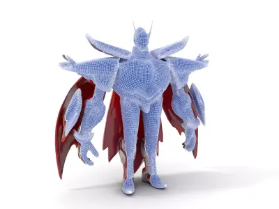 Crimson Mech Warrior model pack Low-poly 3D model