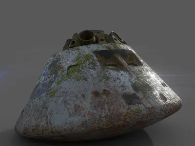 Orion Capsule - 3 Texture Sets Low-poly 3D model