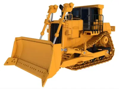 Tracked Dozer 3D model buy