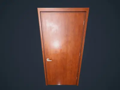 Door Wood M2 HDRP Low-poly 3D model