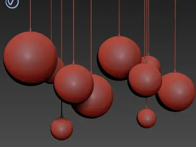 Magic pendant Cluster Ceiling Light 3D model