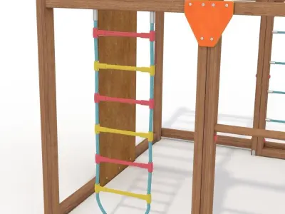 Climbing Frame Children Playground 3D model