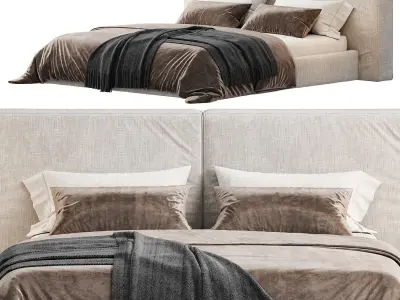 Flann Bed By Ditreitalia 3D model