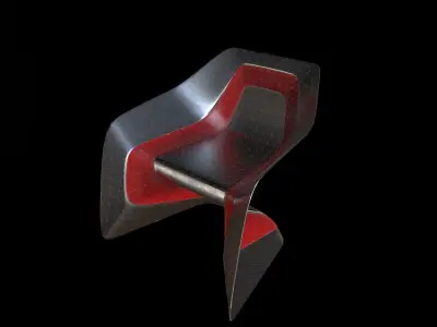 Sci-fi Chair Low-poly 3D model