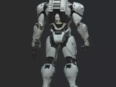 Futuristic Sci-Fi Robot Soldier 3D model
