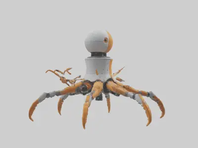 Robot version of a robot starfish model 3D model