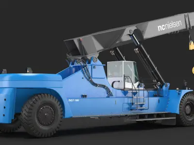  Reach Stacker Container Handler NC Nielsen Rigged for Cinema 4D 