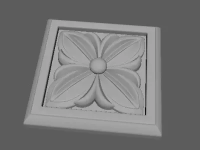 rosette flower 3D model 20