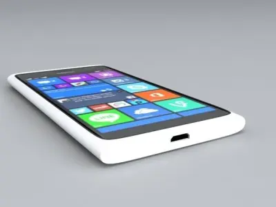 Nokia lumia 730 white 3D model