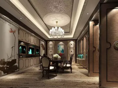 Business Restaurant - Coffee - Banquet  146 3D model