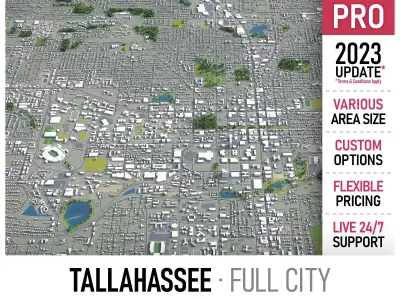Tallahassee  Low-poly 3D model