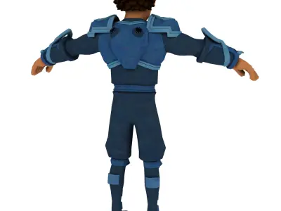 Cartoon Rigged Character 1 3D model