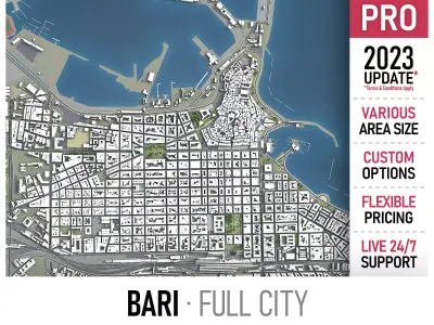 Bari - city  Low-poly 3D model