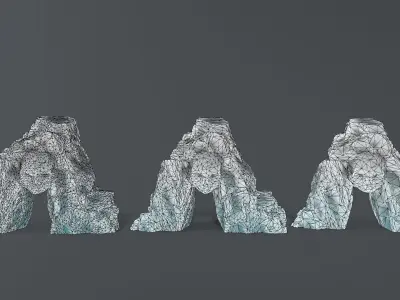 Skull Cave Low-poly 3D model