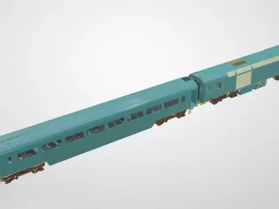 Meter toy train Low-poly 3D model