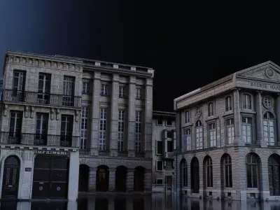 European Buildings Parisian Buildings 3D model