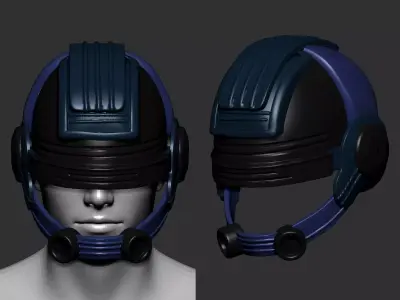helmet high poly sculpt 3d printable  3D model 129