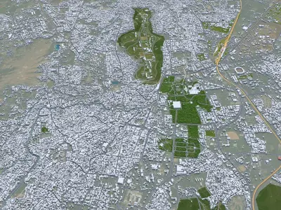 Gwalior Madhya Pradesh India 25km Low-poly 3D model