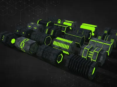 Ngon Sci-Fi Box Collection Type Two 3D model