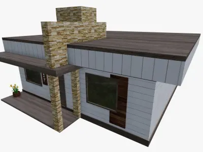 Modern House - Interior Low-poly 3D model