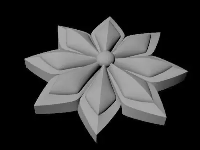 rosette flower 3D model 16
