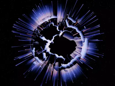 Alien Planet Sci-Fi Fantasy Scenery - Planet Explosion 3D model