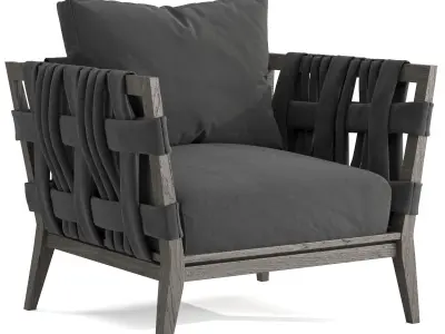 Malang Outdoor Lounge Chair 3D model