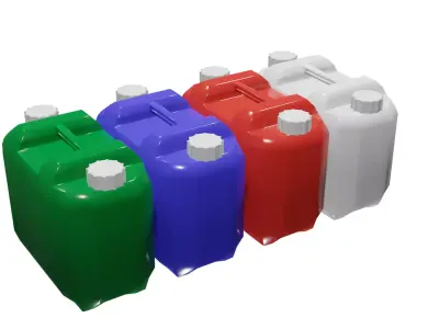 Low poly polyethylene tank for waste liquid 3D model