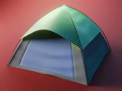 Modern Camping Tent Free 3D model