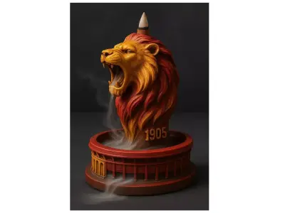 Galatasaray Aslan Tutsuluk Modeli Lion incense Holder Model 3D print model