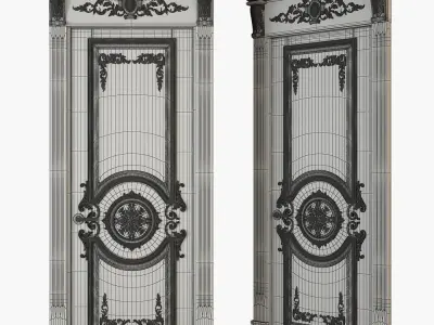 Classic door 3D model