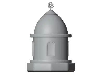 mosque dome Low-poly 3D model