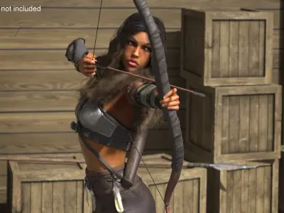  Warrior Woman Archer with Bow 
