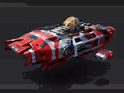 DRAKO - Rescue Ship  Low-poly 3D model
