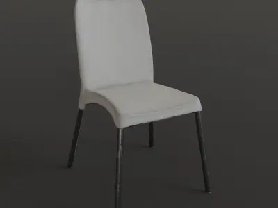 Stackable Plastic Chair Low-poly 3D model shop