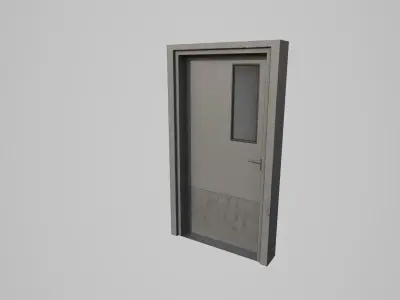 Metal Door Low-poly 3D model