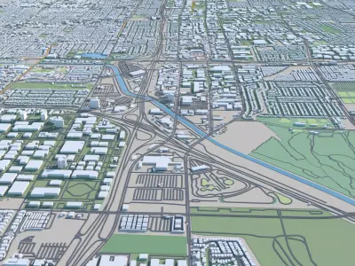 Los Angeles City in California USA 2025 3D model