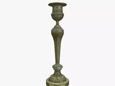 Medieval Torch V10 Low-poly 3D model