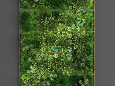 Vertical gardening 010 Low-poly 3D model
