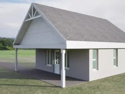 Contemporary Sleek House Low-poly 3D model