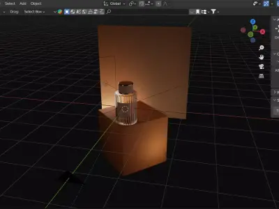 PERFUME MODELING AND LIGHTING SET 3D model