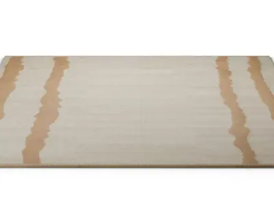 Hand-Knotted Geometric Moroccan Shag Rug - Xavier Series Low-poly 3D model