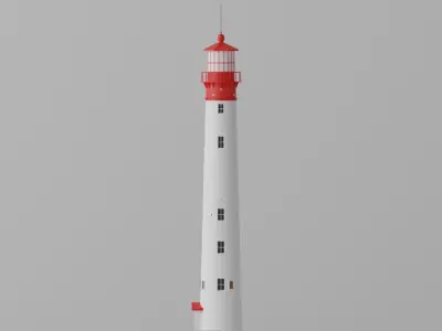 Cartoon Light House 3 3D model