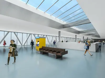 Port Terminal Building Low-poly 3D model