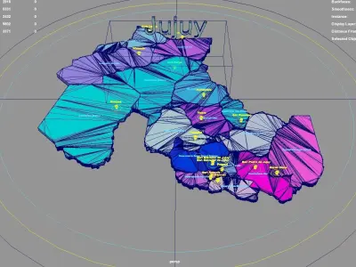 Jujuy  Argentina map region geography political geographic 3D model