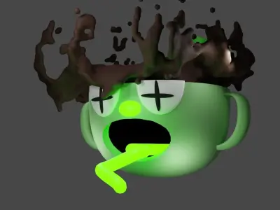 crazy glass Low-poly 3D model