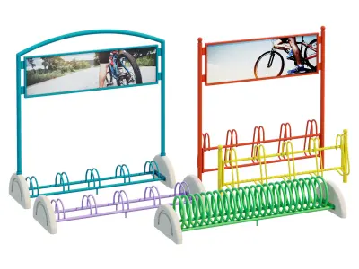 Bicycle stands one 3D model