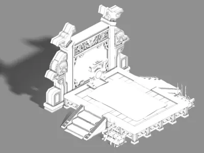 Game Gang Building - Martial Arts station 01 3D model